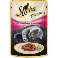 КОРМ ДЛЯ КОШЕК SHEBA PLEASURE ГОВЯДИНА, КРОЛИК КОНС.