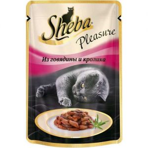 КОРМ ДЛЯ КОШЕК SHEBA PLEASURE ГОВЯДИНА, КРОЛИК КОНС.