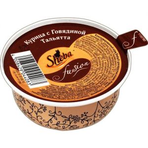 КОРМ ДЛЯ КОШЕК SHEBA ТЯЛЬЯТА ИЗ КУРИЦЫ И ГОВЯДИНЫ КОНС.