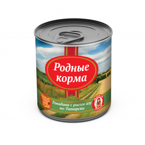 Консервы для собак Родные корма говядина с рисом азу по-Татарски