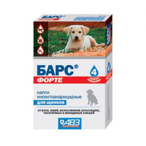 АВЗ/БАРС-ФОРТЕ КАПЛИ ИНСЕКТ. ДЛЯ ЩЕНКОВ 4 ПИПЕТКИ