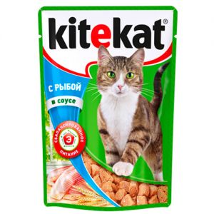 КОРМ ДЛЯ КОШЕК KITEKAT РЫБА В СОУСЕ КОНС. ПАУЧ