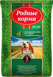 Родные корма для собак 23/10  Ягненок и рис