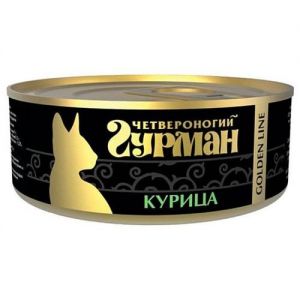 КОРМ ДЛЯ КОШЕК ЧЕТВЕРОНОГИЙ ГУРМАН КУРИЦА НАТУРАЛЬНАЯ В ЖЕЛЕ КОНС.