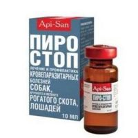 АПИ-САН ПИРО-СТОП ЛЕЧЕНИЕ КРОВЕПАРАЗИТАРНЫХ ЗАБОЛЕВАНИЙ У СОБАК И СХЖ (ИНЪЕКЦИОННЫЙ)