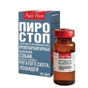 АПИ-САН ПИРО-СТОП ЛЕЧЕНИЕ КРОВЕПАРАЗИТАРНЫХ ЗАБОЛЕВАНИЙ У СОБАК И СХЖ (ИНЪЕКЦИОННЫЙ)