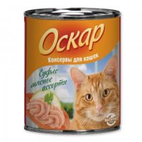 Влажный корм «Оскар» Мясное ассорти нежное суфле для кошек 