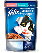 Феликс ( Felix) Аппетитные кусочки с лососем и форелью в желе