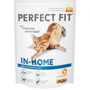 КОРМ ДЛЯ КОШЕК PERFECT FIT ДЛЯ ДЛИННОШЕРСТНЫХ, КУРИЦА СУХ.
