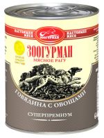 КОРМ ДЛЯ СОБАК МЯСНОЕ РАГУ ГОВЯДИНА С ОВОЩАМИ, КОНС