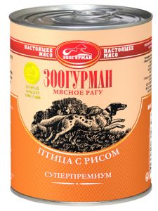 КОРМ ДЛЯ СОБАК МЯСНОЕ РАГУ ПТИЦА С РИСОМ, КОНС
