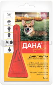 АПИ-САН Дана Ультра капли на холку для собак и щенков 5-10 кг