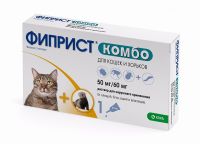ФИПРИСТ KRKA КОМБО КАПЛИ ОТ БЛОХ И КЛЕЩЕЙ ДЛЯ КОШЕК И ХОРЬКОВ