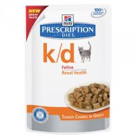 КОРМ ДЛЯ КОШЕК HILLS (ХИЛС) PRESCRIPTION DIET FELINE K/D ПРИ ЗАБОЛЕВАНИИ ПОЧЕК, ГОВЯДИНА КОНС.