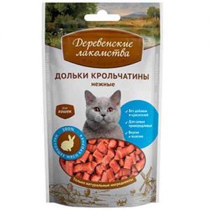 ЛАКОМСТВО ДЛЯ КОШЕК ДЕРЕВЕНСКИЕ ЛАКОМСТВА ДОЛЬКИ КРОЛЬЧАТИНЫ НЕЖНЫЕ