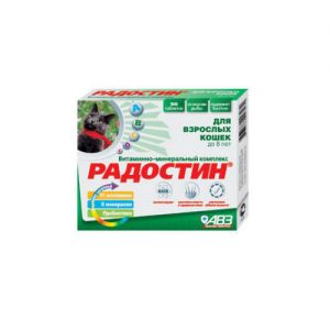 АВЗ/ВИТАМИНЫ "РАДОСТИН" ДЛЯ КОШЕК ДО 8 ЛЕТ 90ТАБ