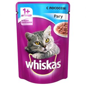 КОРМ ДЛЯ КОШЕК ВИСКАС РАГУ С ЛОСОСЕМ КОНС.