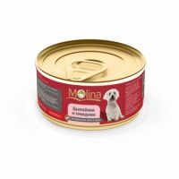 Консервы в желе для собак Molina «Цыпленок и говядина»