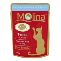 Влажный корм (пауч) для кошек Molina «Тунец в желе»