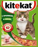 КОРМ ДЛЯ КОШЕК КИТЕКАТ КРОЛИК В ЖЕЛЕ, ПАК. 85Г