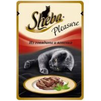 КОРМ ДЛЯ КОШЕК SHEBA PLEASURE ГОВЯДИНА, ЯГНЕНОК КОНС.