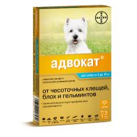 BAYER ADVOCATE 100 ДЛЯ СОБАК ОТ ПАРАЗИТОВ (4-10КГ ВЕСА)