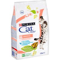 КОРМ ДЛЯ КОШЕК PURINA (ПУРИНА) (ПУРИНА) CAT CHOW с лососем ПРИ ЧУВСТВИТЕЛЬНОМ ПИЩЕВАРЕНИИ СУХ.
