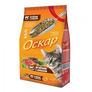 Сухой корм «Оскар» С ягненком и овощами для взрослых кошек