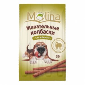 Жевательные колбаски для собак Molina «С ягненком»