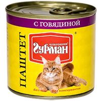 КОРМ ДЛЯ КОШЕК ЧЕТВЕРОНОГИЙ ГУРМАН ГОВЯДИНА ПАШТЕТ КОНС.