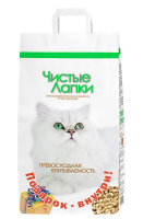 НАПОЛНИТЕЛЬ ДЛЯ КОШАЧЬЕГО ТУАЛЕТА ЧИСТЫЕ ЛАПКИ ДРЕВЕСНЫЙ, ПАК