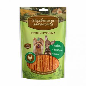 ЛАКОМСТВО ДЛЯ СОБАК МИНИ ПОРОД ГРУДКИ КУРИНЫЕ ,УП.55Г