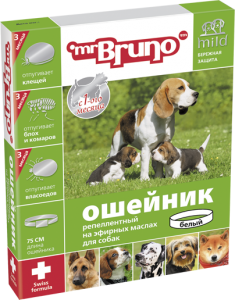MR.BRUNO Ошейник репеллентный Белый