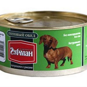 КОРМ ДЛЯ СОБАК ЧЕТВЕРОНОГИЙ ГУРМАН ГОТОВЫЙ ОБЕД ПОТРОШКИ, РИС КОНС.