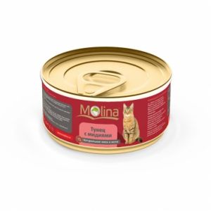 Консервы в желе для кошек Molina «Тунец с мидиями»