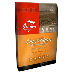 КОРМ ДЛЯ КОШЕК ORIJEN ЦЫПЛЕНОК, ЛОСОСЬ, ФРУКТЫ, ОВОЩИ СУХ.