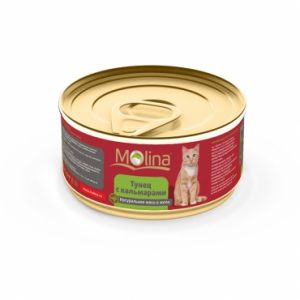Консервы в желе для кошек Molina «Тунец с кальмарами»