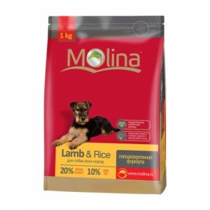 Полнорационный гипоаллергенный корм для всех пород MOLINA «Adult Lamb & Rice All Breed»
