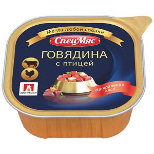 КОРМ ДЛЯ СОБАК ЗООГУРМАН СПЕЦМЯС ГОВЯДИНА С ПТИЦЕЙ КОНС.