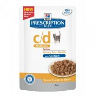  HILLS (ХИЛС) PRESCRIPTION DIET FELINE C/D ПРИ ЛЕЧЕНИИ МКБ, ЛОСОСЬ КОНС. ПАУЧ 0.085 гр.