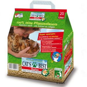 НАПОЛНИТЕЛЬ ДЛЯ КОШАЧЬЕГО ТУАЛЕТА JRS CAT'S BEST ЭКО ПЛЮС ДРЕВЕСНЫЙ КОМКУЮЩИЙСЯ 
