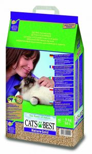 НАПОЛНИТЕЛЬ ДЛЯ КОШАЧЬИХ ТУАЛЕТОВ CATS BEST Nature Gold , ДРЕВЕСНЫЙ КОМКУЮЩИЙСЯ