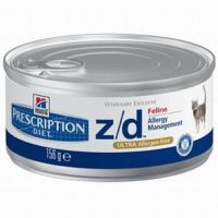 КОРМ ДЛЯ КОШЕК HILLS (ХИЛС) PRESCRIPTION DIET FELINE Z/D ПРИ ПИЩЕВОЙ АЛЛЕРГИИ КОНС.
