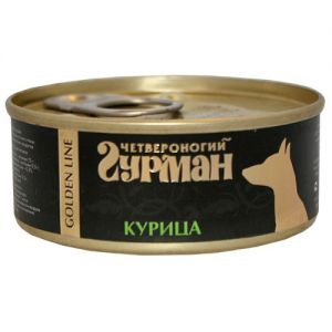 КОРМ ДЛЯ СОБАК ЧЕТВЕРОНОГИЙ ГУРМАН КУРИЦА НАТУРАЛЬНАЯ В ЖЕЛЕ КОНС. (ЗОЛОТАЯ СЕРИЯ)