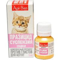 АНТИГЕЛЬМИНТИК ДЛЯ КОТЯТ АПИ-САН ПЛЮС ПРАЗИЦИД-СУСПЕНЗИЯ