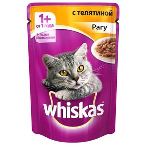 КОРМ ДЛЯ КОШЕК ВИСКАС РАГУ С ТЕЛЯТИНОЙ КОНС.