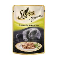 КОРМ ДЛЯ КОШЕК SHEBA PLEASURE УТКА, ЦЫПЛЕНОК КОНС.
