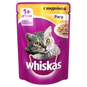 КОРМ ДЛЯ КОШЕК ВИСКАС РАГУ С ИНДЕЙКОЙ КОНС.
