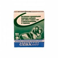 CEVA СЕВАВИТ ВИТАМИННО-МИНЕРАЛЬ КОРМ.ДОБАВКА Д/СОБАК СТАРШЕ 7 ЛЕТ С ОЛИГОСАХАРИДАМИ И ТАУРИНОМ 60ТАБ