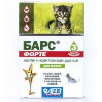 АВЗ/БАРС-ФОРТЕ КАПЛИ ИНСЕКТ. ДЛЯ КОТЯТ 3 ПИПЕТКИ